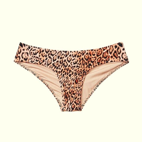 38C/L Victoria Secret Swim Push Up Top Bikini Set Cheeky Bottom Leopard Ruffle - Picture 9 of 11